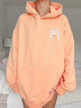 Load image into Gallery viewer, Sherbet Orange Tropical Palms Hoodie
