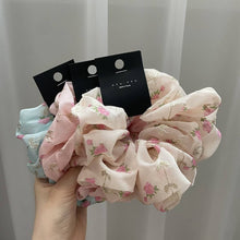 Load image into Gallery viewer, NEW EMBROIDERED FLOWERS HAIR SCRUNCHIES_CWAHA1736
