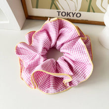 Load image into Gallery viewer, NICHE RETRO PLAID RUFFLED HAIR RING HAIR ROPE_CWAHA1352
