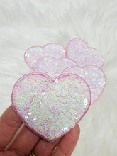 Load image into Gallery viewer, Sequin Heart Embroidery Iron On Patch
