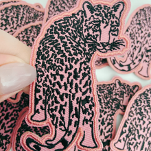 Load image into Gallery viewer, 3" Mauve Leopard  -  Embroidered Hat Patch (3"H x 1.75"W)
