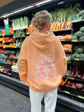 Load image into Gallery viewer, Sherbet Orange Tropical Palms Hoodie
