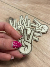Load image into Gallery viewer, Peace Fingers Iron-On Patch
