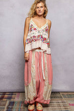 Load image into Gallery viewer, A-body Flared Fit Double Gauze Floral Embroidery Sleeveless

