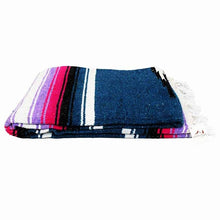 Load image into Gallery viewer, Aegean Blue and Pink Baja Diamond Blanket
