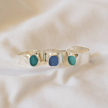 Load image into Gallery viewer, Blue Bold Sea Glass Band (Handmade)
