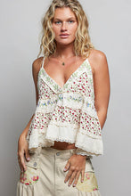 Load image into Gallery viewer, A-body Flared Fit Double Gauze Floral Embroidery Sleeveless
