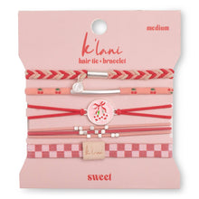 Load image into Gallery viewer, "Sweet" Pink Cherry Hair Tie Bracelets

