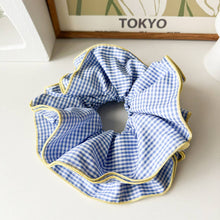 Load image into Gallery viewer, NICHE RETRO PLAID RUFFLED HAIR RING HAIR ROPE_CWAHA1352
