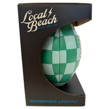 Load image into Gallery viewer, Local Beach Checker Beach &amp; Water Football 9 inch Green/Blue/Black

