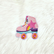 Load image into Gallery viewer, Roller Skate Rainbow Star Embroidery Iron On Patch
