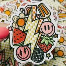 Load image into Gallery viewer, 3" Happy Summertime  -  Embroidered Hat Patch
