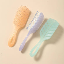 Load image into Gallery viewer, LEAF JELLY COLOR HOLLOW QUICK DRY HAIR COMB_CWAHA1881
