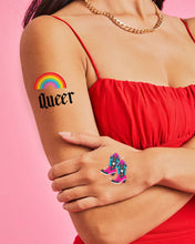 Load image into Gallery viewer, Pride Temporary Tattoos | rainbow, lgbtq, bachelorette
