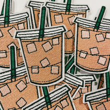 Load image into Gallery viewer, 3.5" Iced Coffee  -  Embroidered Hat Patch
