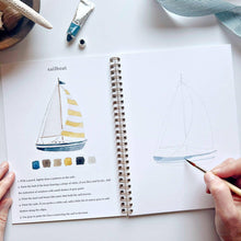 Load image into Gallery viewer, Seaside watercolor workbook
