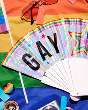 Load image into Gallery viewer, Pride Gay Icon Fan | rainbow, parade, festival
