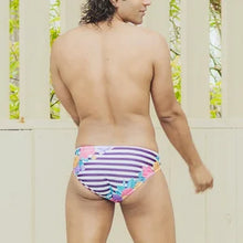 Load image into Gallery viewer, CTS FLORAL STRIPE SWIM BRIEF

