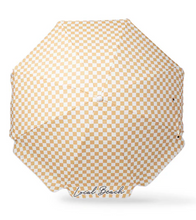 Load image into Gallery viewer, Local Beach Golden Checker Beach Umbrella
