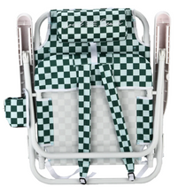Load image into Gallery viewer, Local Beach Checker Backpack Reclining Beach Chair Green/Blue
