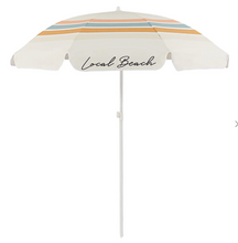 Load image into Gallery viewer, Local Beach Retro Stripe Beach Umbrella
