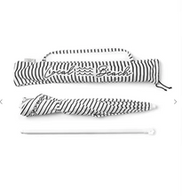 Load image into Gallery viewer, Local Beach Brush Stripe Beach Umbrella - Black
