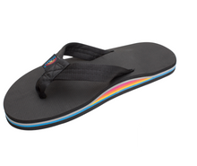 Load image into Gallery viewer, Rainbow Sandals Single Layer Black Rubber Limited Edition 1"
