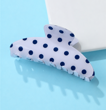Load image into Gallery viewer, Retro Polka Dot Hair Claw - Glossy Spotted French | 40H1099
