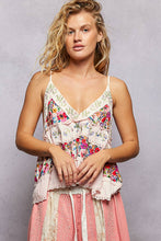 Load image into Gallery viewer, A-body Flared Fit Double Gauze Floral Embroidery Sleeveless

