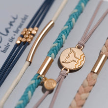 Load image into Gallery viewer, "Protect" Beachy Blues and Sands with Whale Charm Hair Tie Bracelets
