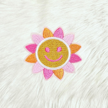 Load image into Gallery viewer, Smiling Sun Flower Colorful Embroidery Iron On Patch
