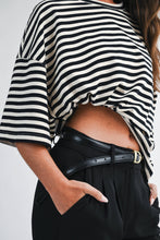 Load image into Gallery viewer, 8649HN Oversized Stripe Boyfriend Tee
