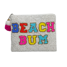 Load image into Gallery viewer, BEACH BUM BEADED COIN POUCH
