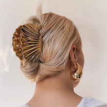 Load image into Gallery viewer, Floral Metal Geometric Hair Claw Clip – Chic Style_CWAHA6182
