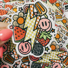 Load image into Gallery viewer, 3" Happy Summertime  -  Embroidered Hat Patch
