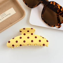 Load image into Gallery viewer, Retro Polka Dot Hair Claw - Glossy Spotted French | 40H1099
