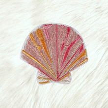 Load image into Gallery viewer, Seashells Ocean Beach Pink Embroidery Iron On Patch
