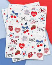 Load image into Gallery viewer, America 250 Tattoos | patriotic, 4th of july, usa, temporary
