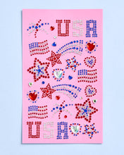 Load image into Gallery viewer, USA Face Gems | patriotic, fourth july, festival, americana
