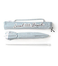 Load image into Gallery viewer, Brush Stripe Beach Umbrella Blue
