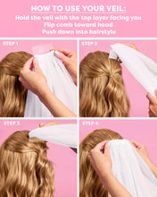 Load image into Gallery viewer, Pearl Bridal Veil, Bachelorette Party Accessory
