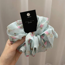 Load image into Gallery viewer, NEW EMBROIDERED FLOWERS HAIR SCRUNCHIES_CWAHA1736
