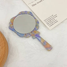 Load image into Gallery viewer, Vintage Acetate Handheld Round Makeup Mirror_CWMM6399
