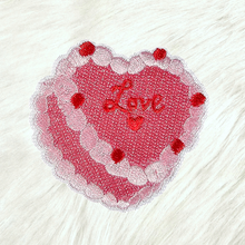 Load image into Gallery viewer, Love Cake Pink Embroidery Iron On Patch
