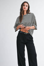 Load image into Gallery viewer, 8649HN Oversized Stripe Boyfriend Tee
