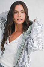 Load image into Gallery viewer, 5189HK Striped Zip Hoodie
