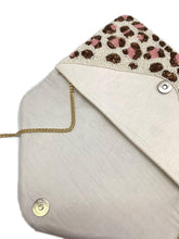 Load image into Gallery viewer, Pink Leopard Beaded Clutch
