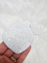 Load image into Gallery viewer, Sequin Heart Embroidery Iron On Patch
