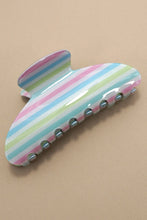 Load image into Gallery viewer, JUMBO STRIPE PLAID OVAL HAIR CLAW CLIPS | 40H1069
