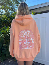 Load image into Gallery viewer, Sherbet Orange Tropical Palms Hoodie

